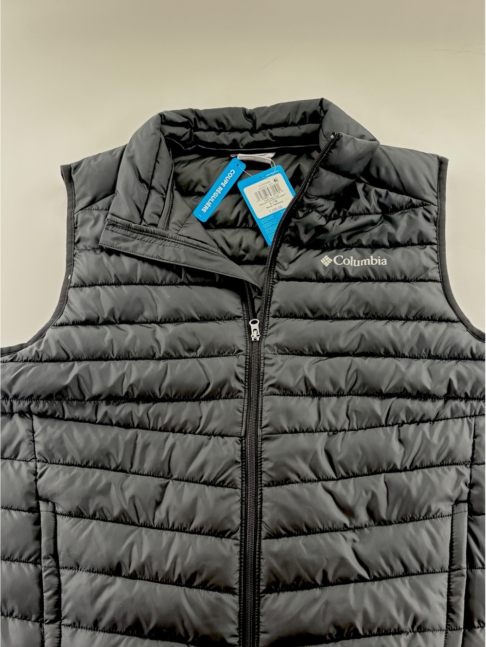Columbia Foster Falls Puffer Vest Men's L Black Full Zip NWT